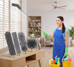 4-in-1 Extendable Feather Duster Cleaning Set — Multi-Purpose Microfiber Dusting Kit for Home, Office & Car