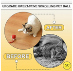 PawSip Interactive LED Rolling Ball Toy for Cats & Kittens — USB Rechargeable