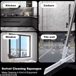 Magic Broom Floor Wiper — Multifunctional Silicone Squeegee Mop with 50-Inch Extendable Handle
