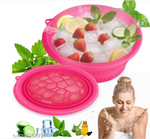 Collapsible Facial Ice Bath Bowl with Built-in Ice Tray — Skin Tightening & Cold Plunge Therapy Tool