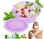 Collapsible Facial Ice Bath Bowl with Built-in Ice Tray — Skin Tightening & Cold Plunge Therapy Tool